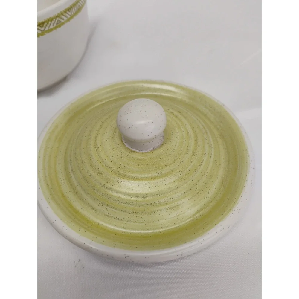 Franciscan Earthenware Lidded Sugar Bowl Hacienda Green MCM USA - Picture 5 of 8